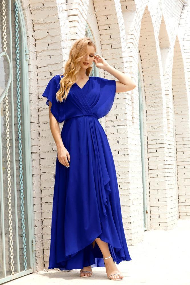 Baoleely  Mother of The Bride Dresses Plus Size V-Neck Floor Length Formal Prom Dress for Wedding Guest 28020