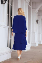 Sunnderly Two-Piece A-line Mother of The Bride Dress Formal Party Gown Dress SY28072