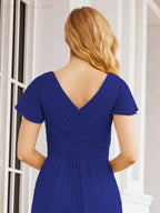 Baoleely Formal Prom Gowns for Mother of The Bride Cap Sleeves Bridesmaid Dress 28047