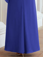 Sunnderly Formal Party Gown Dress Long Mother of The Bride Dresses with Ruffle Cape SY28026
