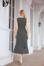 Sunnderly Two-Piece A-line Mother of The Bride Dress Formal Party Gown Dress SY28072