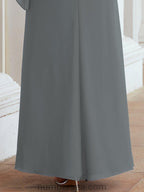 Sunnderly Formal Party Gown Dress Long Mother of The Bride Dresses with Ruffle Cape SY28026