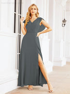 Sunnderly Bridesmaid Dresses Cape Formal Prom Dress Open Back Gowns for Mother of The Bride SY28058