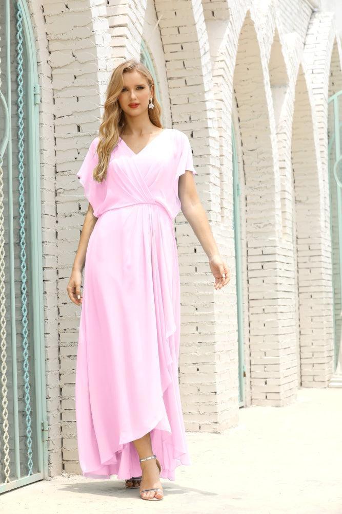 Baoleely  Mother of The Bride Dresses Plus Size V-Neck Floor Length Formal Prom Dress for Wedding Guest 28020