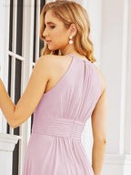 Numbersea Keyhole Bridesmaid Dresses Sleeveless Formal Evening Party Prom Gowns 28043