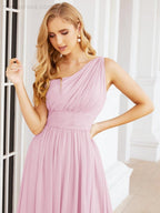 Numbersea One Shoulder Bridesmaid Dresses Long Maxi Formal Evening Party Prom Gowns 28061