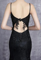 Mermaid Straps Long Formal Dress Evening Dress Prom Dress With Sweep Train