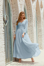 Numbersea Bridesmaid Dress Chiffon Formal Party Dress Evening Dress 28016