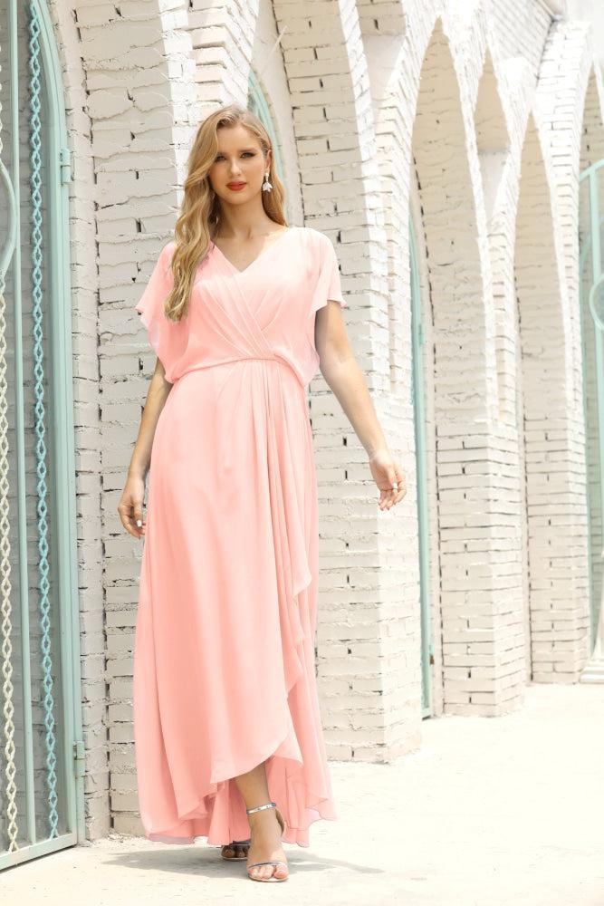 Baoleely  Mother of The Bride Dresses Plus Size V-Neck Floor Length Formal Prom Dress for Wedding Guest 28020