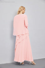 Mother of Bride Dresses with Open Front Lightweight Cardigan Formal Prom Gown  28081