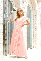 Baoleely  Mother of The Bride Dresses Plus Size V-Neck Floor Length Formal Prom Dress for Wedding Guest 28020