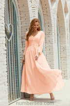 Numbersea Bridesmaid Dress Chiffon Formal Party Dress Evening Dress 28016