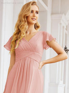 Baoleely Formal Prom Gowns for Mother of The Bride Cap Sleeves Bridesmaid Dress 28047