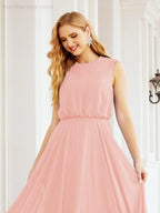 Numbersea Sleeveless Long Bridesmaid Dress A line Formal Evening Prom Gown 28025