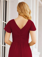 Baoleely Formal Prom Gowns for Mother of The Bride Cap Sleeves Bridesmaid Dress 28047