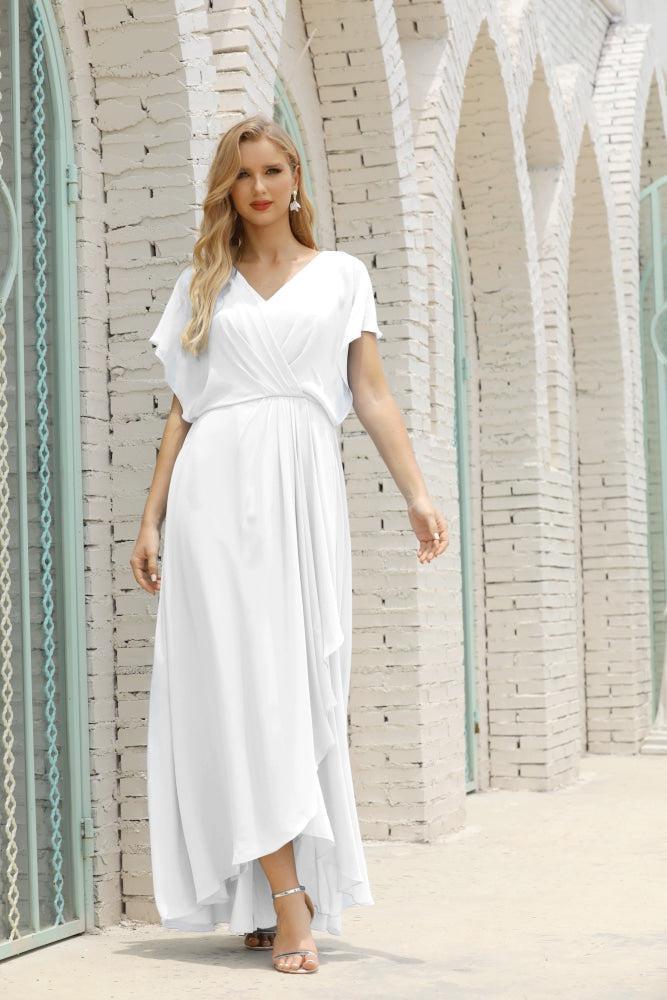 Baoleely  Mother of The Bride Dresses Plus Size V-Neck Floor Length Formal Prom Dress for Wedding Guest 28020