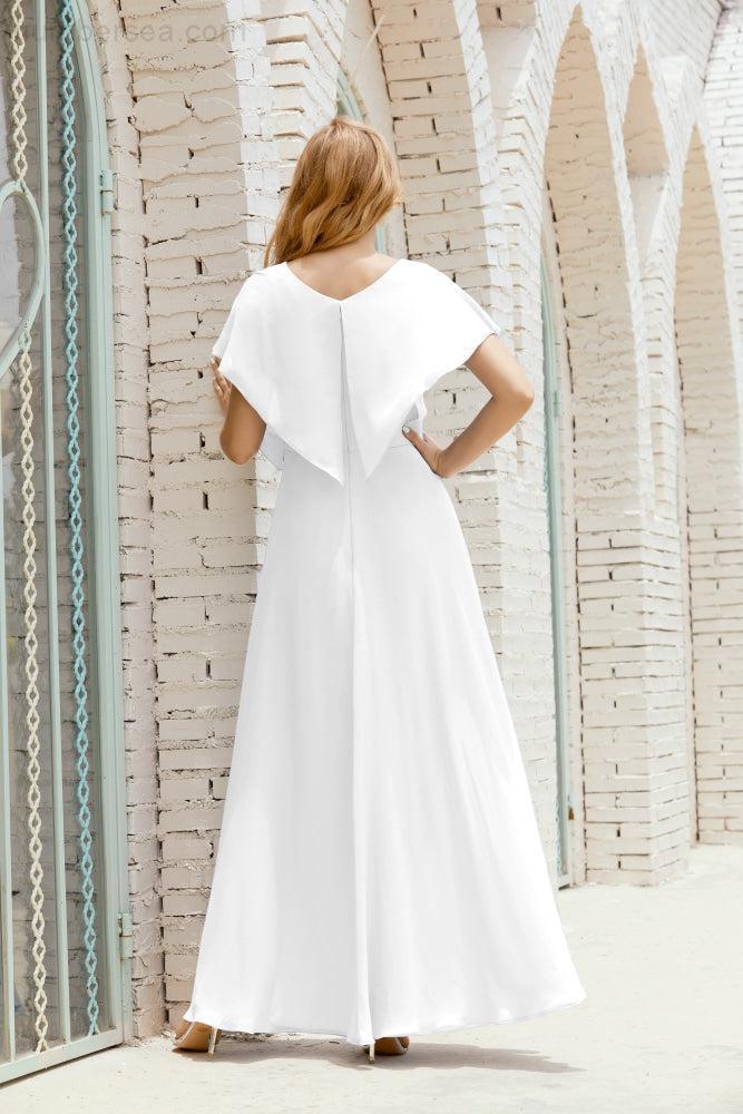 Baoleely  Mother of The Bride Dresses Plus Size V-Neck Floor Length Formal Prom Dress for Wedding Guest 28020