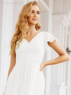 Baoleely Formal Prom Gowns for Mother of The Bride Cap Sleeves Bridesmaid Dress 28047