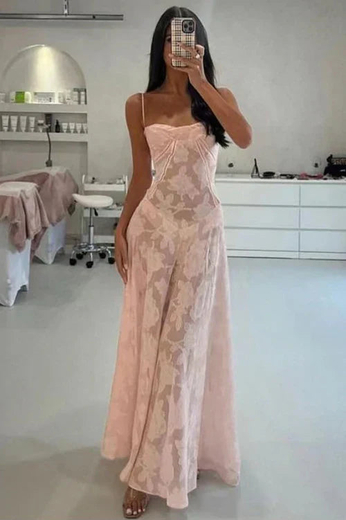 Spaghetti Straps A-Line Prom Gown Evening Dress
