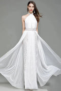 Halter Backless Prom Gown Evening Dress