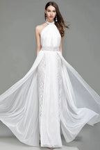 Halter Backless Prom Gown Evening Dress