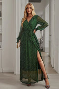 Long Sleeve V-Neck Maxi Dress