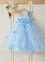 Ball-Gown/Princess Tulle Floor-length Flower Girl Dress
