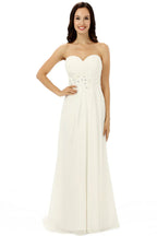 Chiffon Sweetheart With Pleats Beading Bridesmaid Dresses