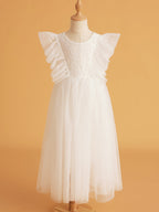Lace Tulle Ankle-length Dress (2003227816)