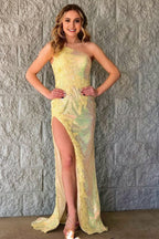 Sparkly Sequins Mermaid Long Prom Dress with Appliques