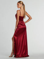 thin strap saprkly ball dress Wide