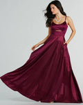 sparkle A Line Ball Dress with Cut out wide