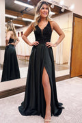 A-Line Long Prom Dress with Pockets