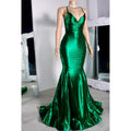Trumpet/Mermaid Sexy & Hot Criss-Cross Straps Ruffles V-Neck Prom Dress
