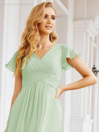 Baoleely Formal Prom Gowns for Mother of The Bride Cap Sleeves Bridesmaid Dress 28047