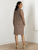 Sheath/Column Mother of the Bride Dresses with Sequins & Jacket
