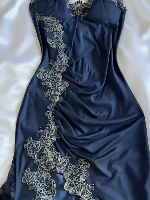 Sexy Bodycon Mermaid Straps Long  Lace Prom Dress Party Dresses