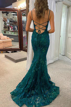 Sequins Lace Mermaid Long Prom Dress