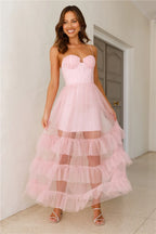 Queen Thoughts Tulle Maxi Dress