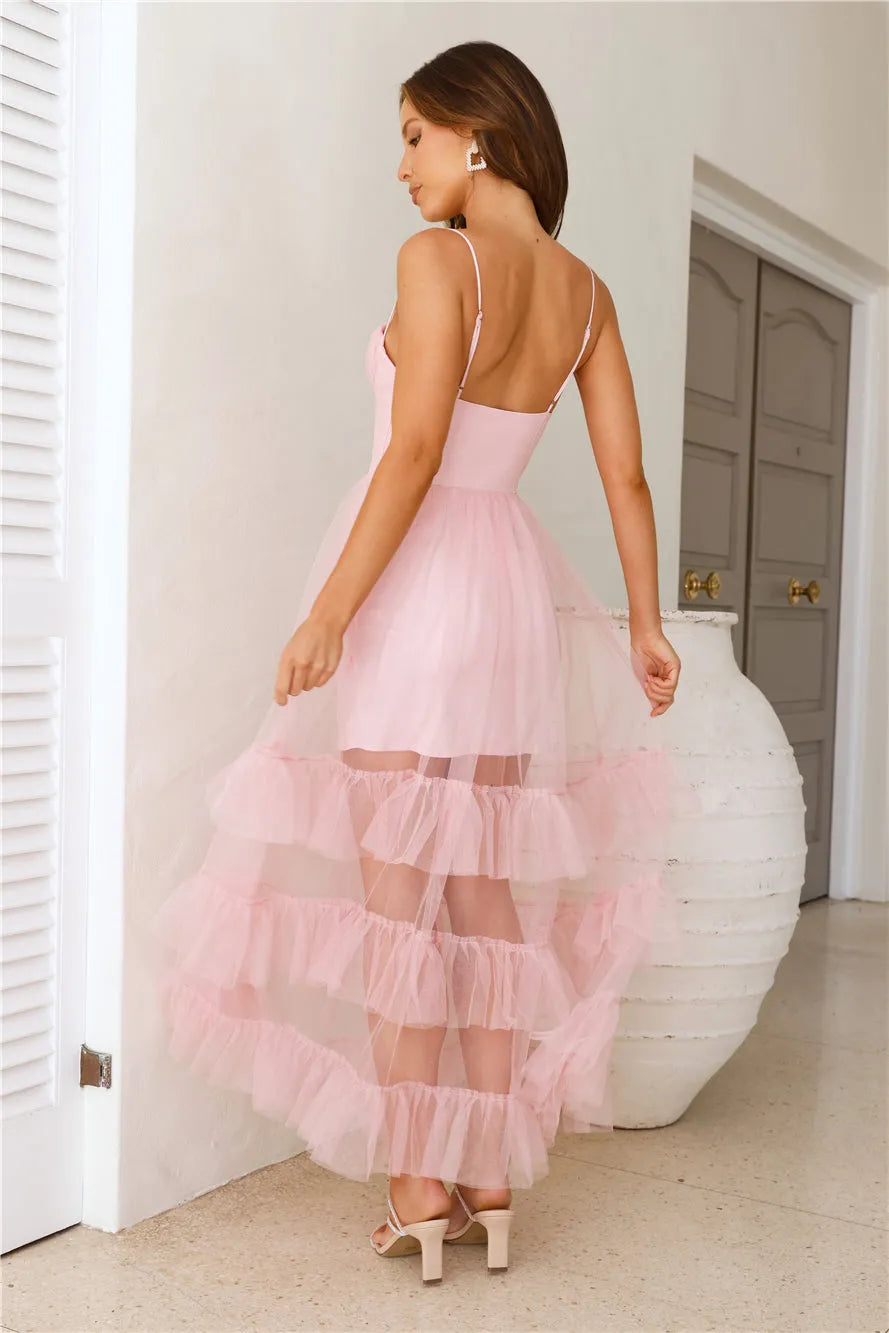 Queen Thoughts Tulle Maxi Dress