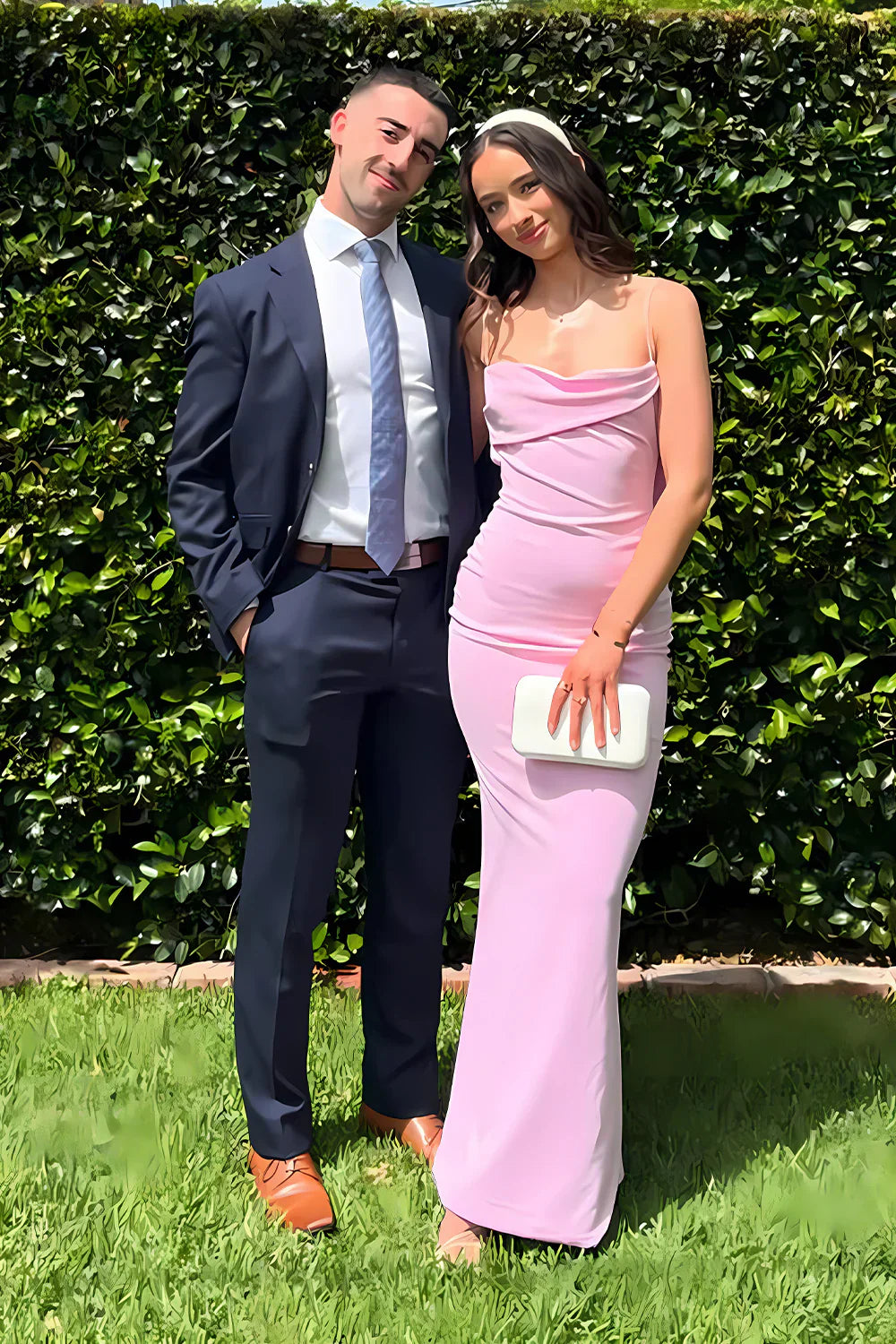Sheath Spaghetti Straps Long Prom Dress with Ruched