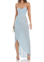 Spaghetti Straps Sleeveless Ankle-Length Tulle Party Dress