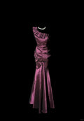Mermaid One Shoulder Sleeveless Long Prom Gown Fairy Prom Dresses