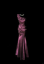 Mermaid One Shoulder Sleeveless Long Prom Gown Fairy Prom Dresses