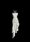 Mermaid Halter Satin High Low Evening Dress Prom Dresses