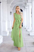 Ladies Chiffon One Shoulder Bridesmaid Evening Dress Wedding Party Evening Dress 28133