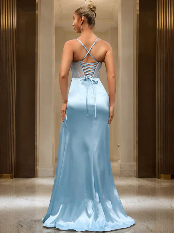 Mermaid Sweetheart Sleeveless Ruched Prom Dresses