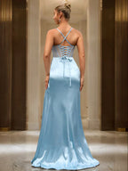 Mermaid Sweetheart Sleeveless Ruched Prom Dresses