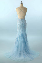 Mermaid Long Prom Dress Backless Evening Dress
