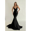 Sexy & Hot Mermaid/trumpet Straps Pleats Blue Long Prom Evening Dress